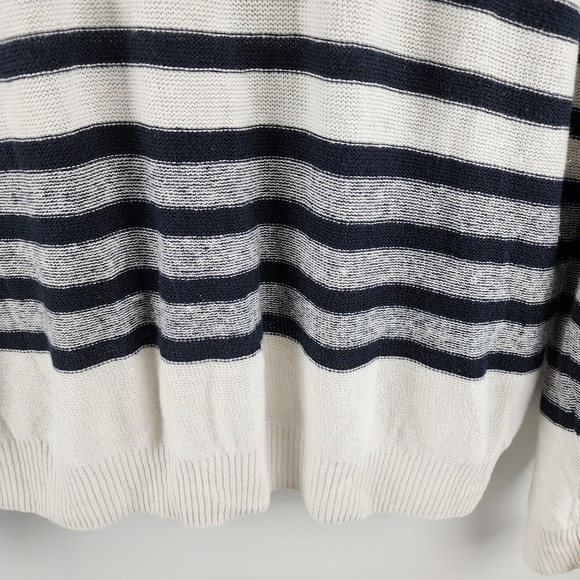 AJ Armani Jeans Mens Sweater Regular Fit Black White Stripes Size XL - Picture 4 of 10